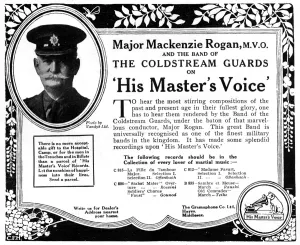 Patriotic Prints: His Masters Voice, military band recording World War One