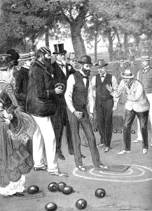 Leicester Prints: Match of Bowls at Crystal Palace, London, 1901