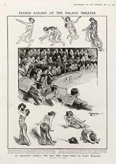 Dancers Prints: Maud Allan entertains French Sailors at the Palace Theatre