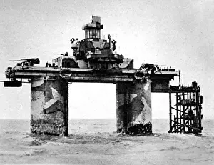 1944 Prints: Maunsell Sea Fort, Thames Estuary; Second World War, 1944