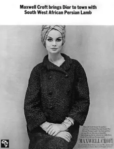 Modelling Prints: Maxwell Croft Dior advertisement with Jean Shrimpton