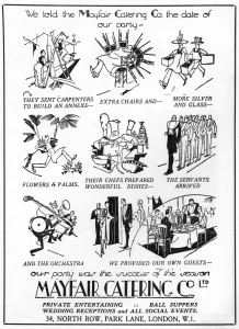 Hostess Prints: Mayfair Catering Company advertisement 1928