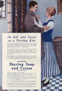 Soap Prints: McClintons Shaving Soap advertisement, WW1 soldier