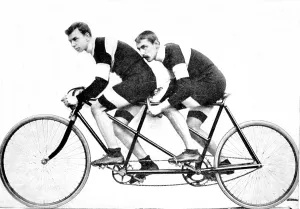 Minutes Prints: McGregor and Nelson, Tandem Bicycling Champions, 1897
