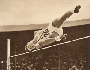 Jump Prints: McGrew does the high jump, 1948 London Olympics