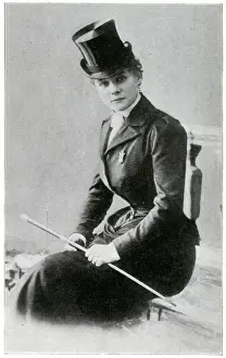 Silk Prints: Mdlle. Milly Capell, famous equestrienne at the Hippodrome