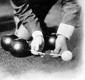 Measuring Prints: Measuring up an end of Bowls, 1903