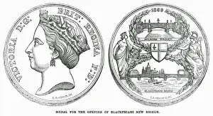 Head Prints: Medal to commemorate the opening of Blackfriars Bridge and and Holborn Viaduct, London