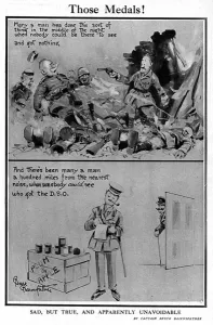 Bravery Prints: Those Medals! by Bruce Bairnsfather, WW1 cartoon