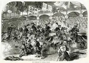 Tournament Prints: Medieval Tournament at Cremorne Gardens, London, 1863