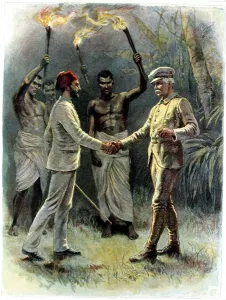 Lake Prints: Meeting of Emin Pasha and Sir Henry Morton Stanley, Kavalli