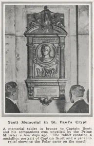 Heroism Prints: Memorial plaque to Captain Scott