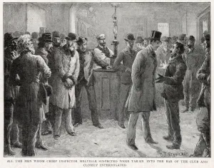 Melville Prints: Men interrogated by Chief Inspector Melville
