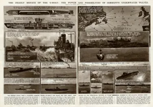 Menace Prints: Menace of the U-boat by G. H. Davis