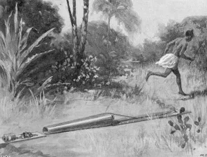 Method Prints: Mendi Expedition. The native method of firing a cannon