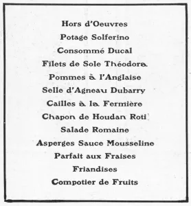 Savoy Prints: Menu from the Savoy salle manger