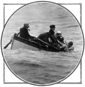 Swimmer Prints: Mercedes Gleitze hauled from water on Gibraltar swim