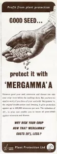 Protection Prints: Mergamma pesticide advert, 1954