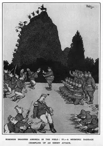 Inventions Prints: A Mesmeric Barrage by Heath Robinson, WW1