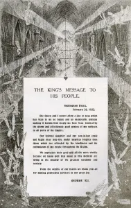 Subjects Prints: Message from King George V after marriage of Princess Mary