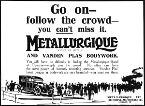 Attention Prints: Metallurgique Motors advertisement, 1911