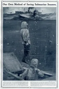 Prewar Prints: Method of saving submarine seamen by G. H. Davis