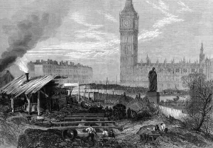 Works Prints: Metropolitan railway works at Westminster