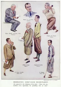 Golf Prints: Middlesex Golf Club Secretaries by H. H. Harris