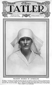 Gower Prints: Millicent, Duchess of Sutherland as a nurse, Tatler cover, W