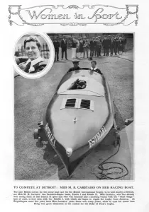 Carstairs Prints: Miss Carstairs in her racing boat