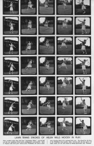Photography Prints: Miss Helen Wills Moody in action