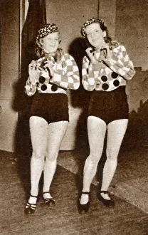 Dancers Prints: Miss Kristin Gudmundsdottir and Miss Svava Jons tap-dancing