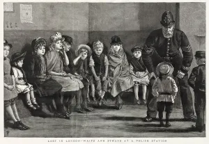 1887 Prints: Missing children waiting to be reunited. Date: 1887