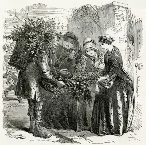 Selling Prints: Mistletoe seller 1853