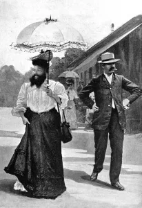 Greet Prints: Mme. Delait, the bearded lady, with her husband at La Schluc