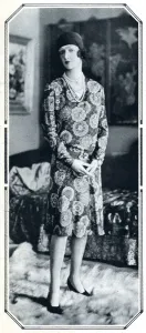 Style Prints: MMe, Drake-Exner wearing in a dress of her own design