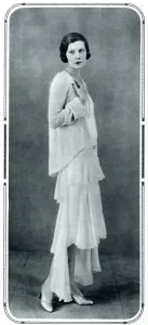 Style Prints: Mme. Lucien Lelong wearing a Lelong design
