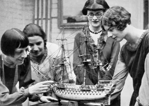 Display Prints: Model ship on display at the Mansard Galleries