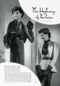 Suits Prints: Model wearing spring clothing 1937