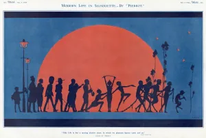 Silhouettes Prints: Modern Life in Silhouette by Pierrot
