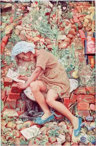 Mark Prints: Molly in the Garden by Mark Symons