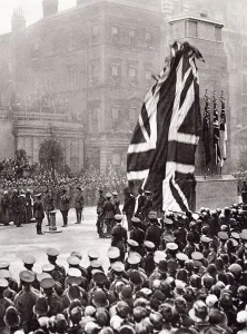 Ceremony Prints: The moment of the unveiling of the Cenotaph on Armistice Day, 11th November 1920
