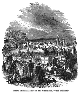 Founder Prints: The Mormons-Joseph Smith preaching in the wilderness