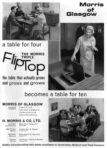 1964 Prints: Morris flip top table advertisement