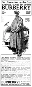 Practical Prints: The Motor Burberry advertisement, 1919