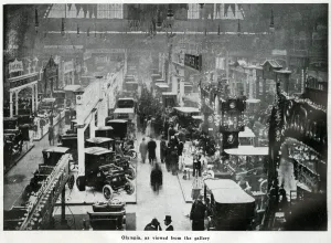 Displayed Prints: Motoring show at Olympia 1905