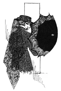 Crepe Prints: Mourning fashion with parasol, WW1