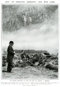Operations Prints: Mr Asquith watching field operations, May 1914