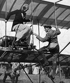 Aeroplane Prints: Mr Grahame-White & Miss Harrison Ben - aeroplane flight