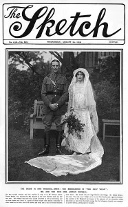 Adrian Prints: Mr and the Hon. Mrs Bethell, WW1 wedding